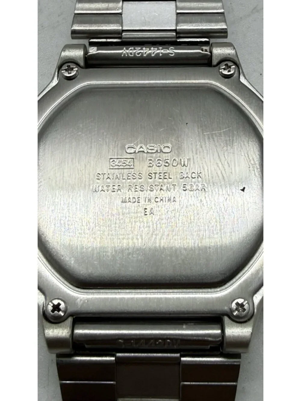 CASIO Illuminator Digital Watch B650W 3454 Stainless Steel Water Resistant 50M